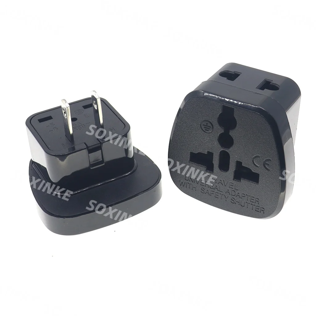 US Travel Charing Power Adapter, Universal Inlet Socket to US America Japan Canada 2 Flat Parallel Pins Converter For Home Use