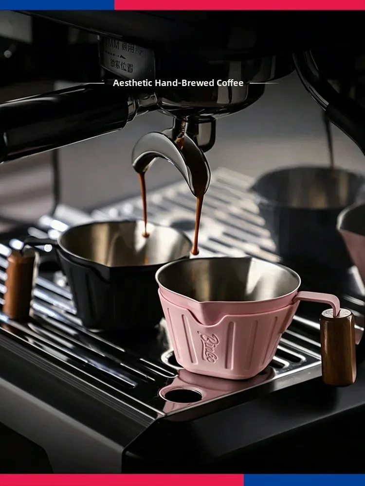 Bincoo Stainless Steel Coffee Extraction Cup Espresso Shot Glass Italian Style Concentrated Coffee Cup Measurement Cup