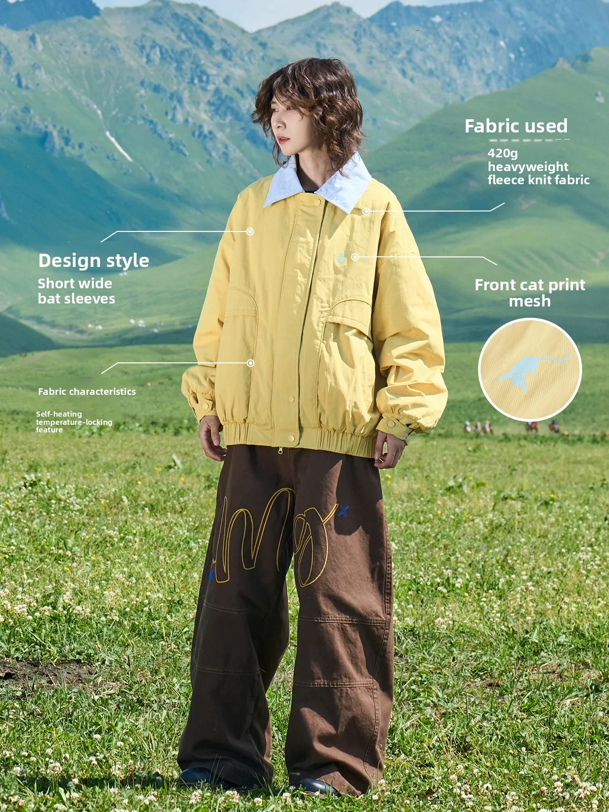 

Maood Low Weight Cotton Jaet Couple Sle Large ket Контрастный воротник Worksite Japanese Sle Slim Fit Long Sve Zipper