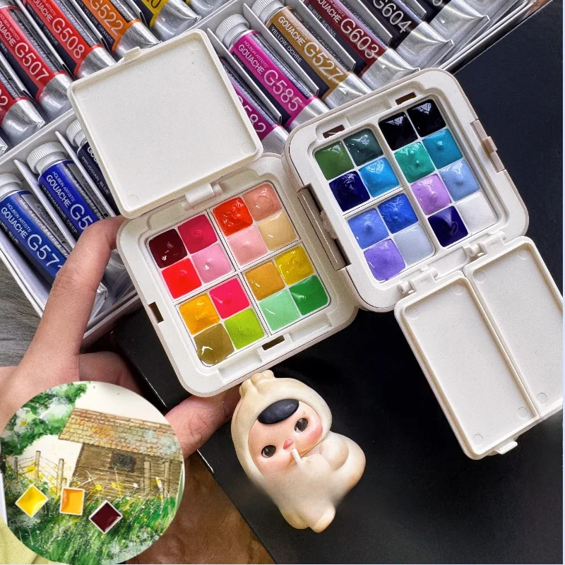 

Hans Holbein Opaque Watercolor Paints DIY Painting Graffiti Coloring in Artistic Creation Portable Specially Watercolor Paints