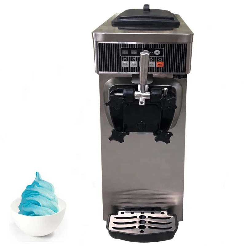 upper tanks refrigerated commercial Yogurt one Flavors Soft Serve ice Cream Machine