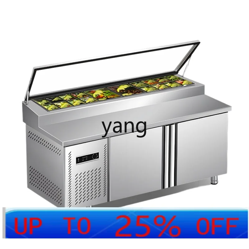 

CX slotted salad commercial refrigerated pizza fruit fishing display cabinet fresh-keeping workbench