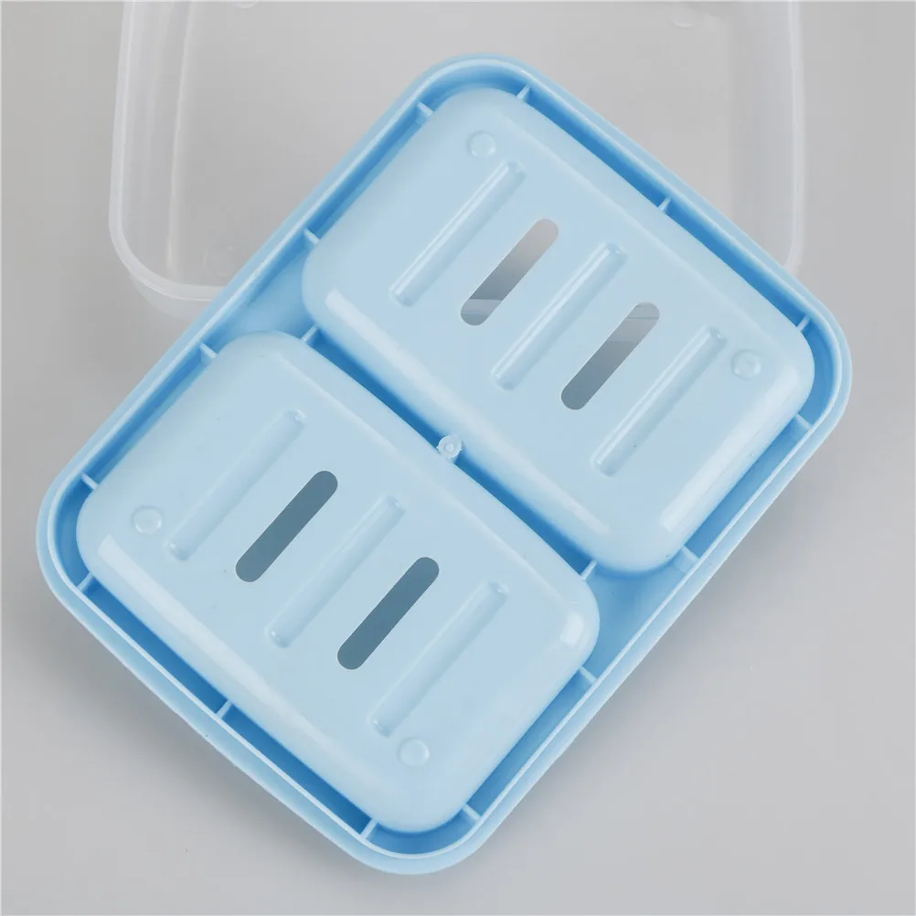 

1 шт. двойные мыльницы, дорожная пластиковая емкость для мыла, креативная мыльница с крышкой, модная Коробка для мыла