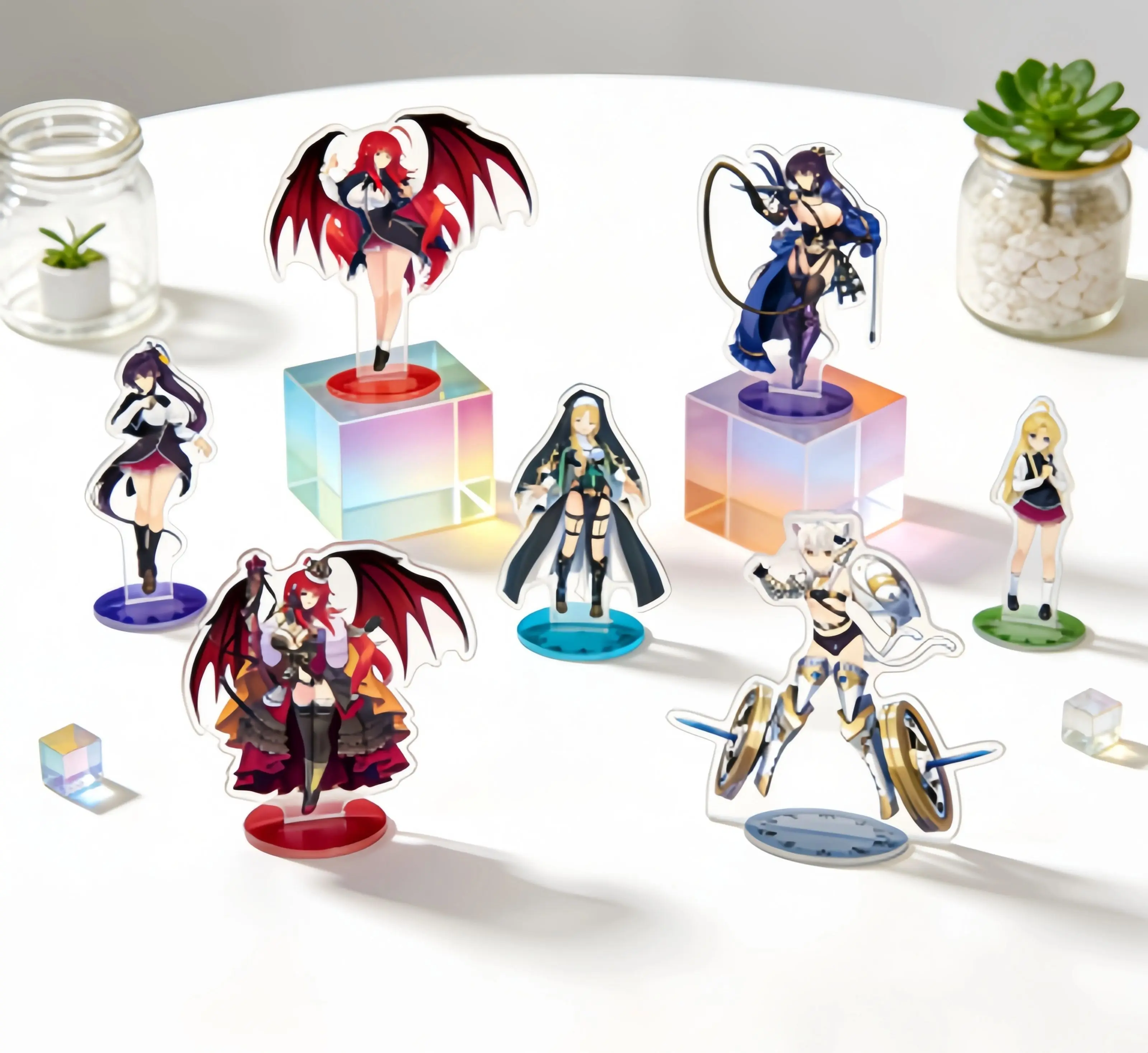 FACTORY STORE Anime High School DxD HERO Keychains Acrylic Stand Rias Gremory Kureha Himejima Decor Cartoons Present 15cm