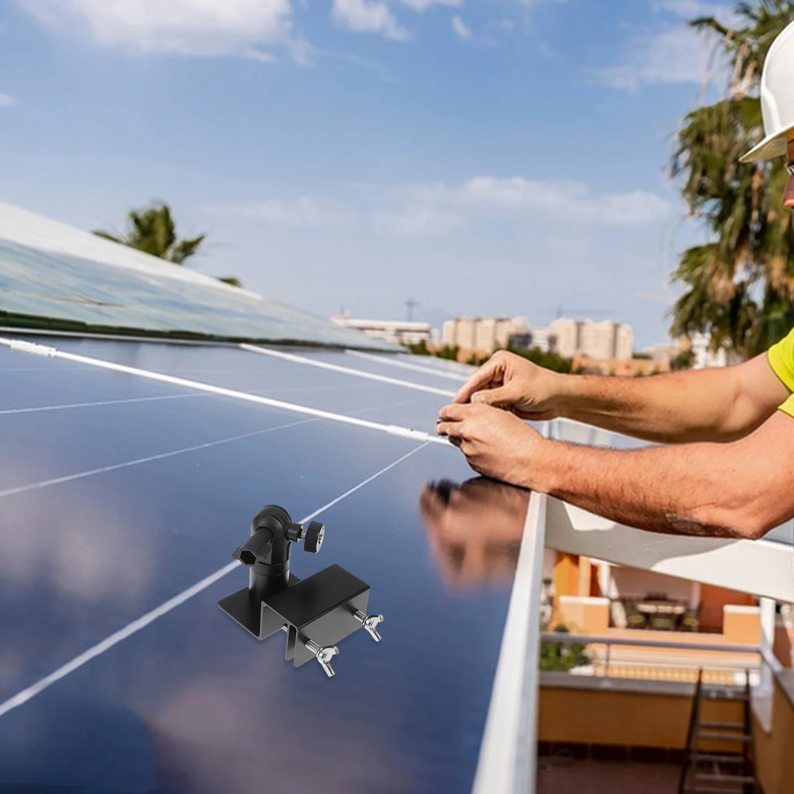 

Solar Panel Gutter Mount Aluminum Alloy Adjustable Bracket Rv Roof Mounting Solar Panel Gutter Mounting Kit Bracket Kit