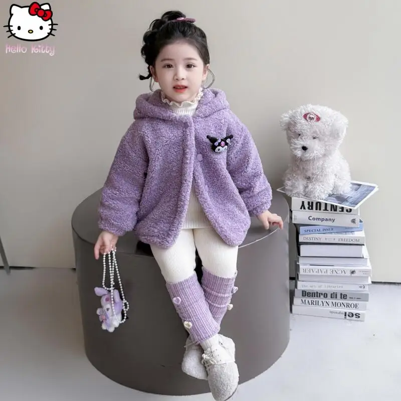 الأطفال Kawaii الدافئة مقنعين سترة قطن طماق مجموعة الكرتون الخريف الشتاء جديد الأطفال أنيمي سترة قمم قطعتين مجموعة #2