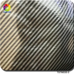 TSAUTOP 0.5m*2m&10m size light black and silver carbon fiber TSTM035-3 water transfer printing pva dipping film