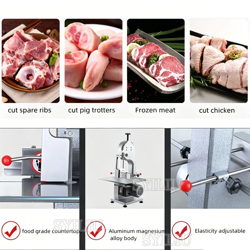 

Portable Electric Fish Cow Steak Frozen Table Band Saw Bone Saw Machine For Beef Commercial Frozen Meat Cutter Machine