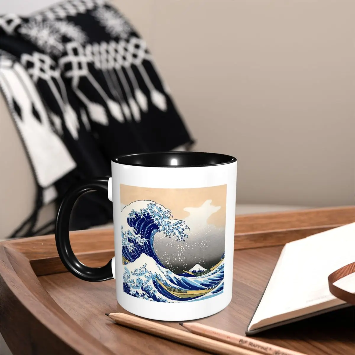 The Great Wave Off Kanagawa By Katsushika Hokusai Mug Funny Ceramic Coffee Cups Tea Mugs Milk Cup Drinkware Gift for Woman Man