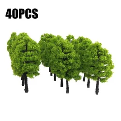 40 Pcs 1:100 Scale Model Trees 3.5cm Railroad Landscape Scenery Model Trees To Decorate Building Model Park Roadway