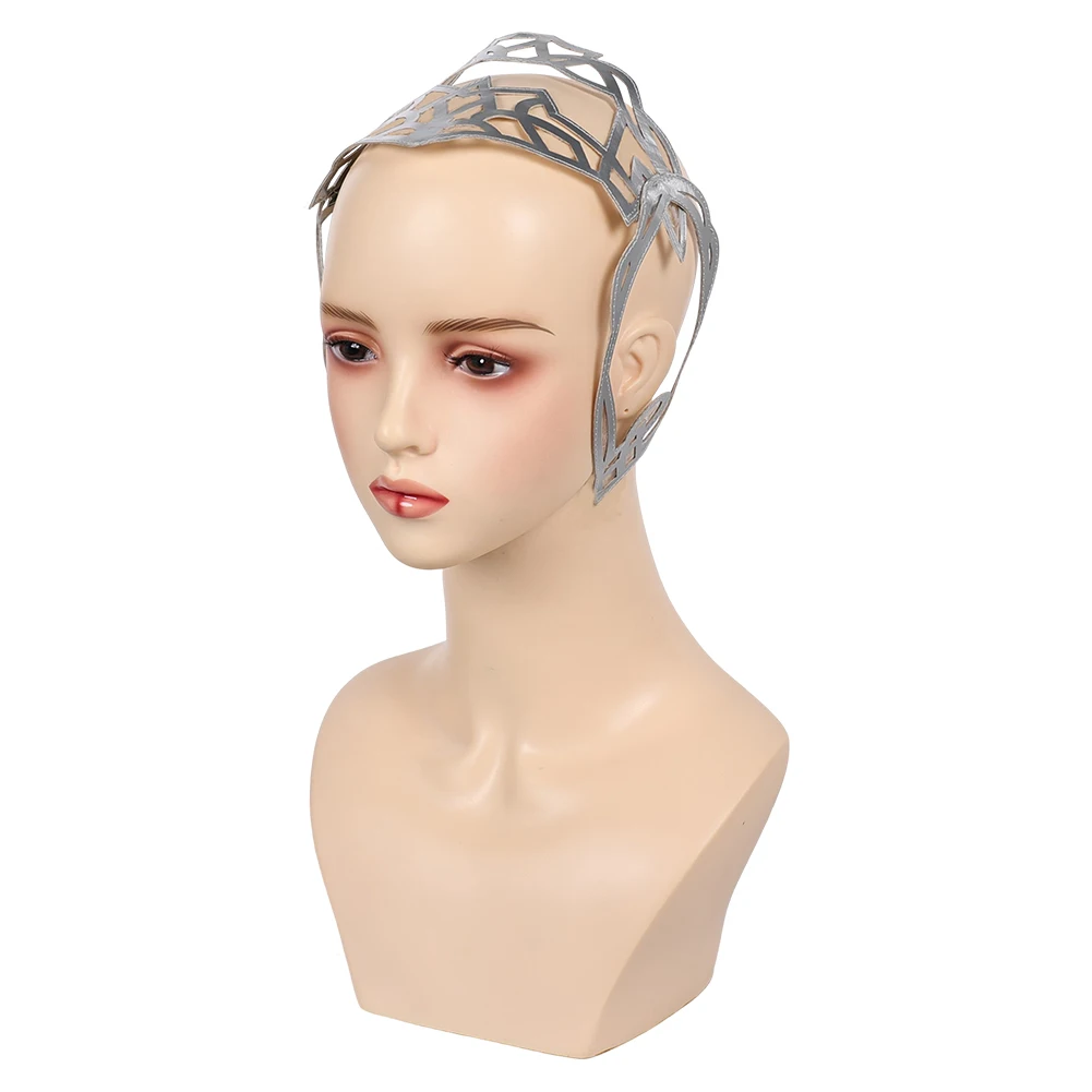Film espace bataille rôle Padme Cosplay Amidala argent couvre-chef oreille couverture Costume accessoires femme adulte filles bandeau Halloween