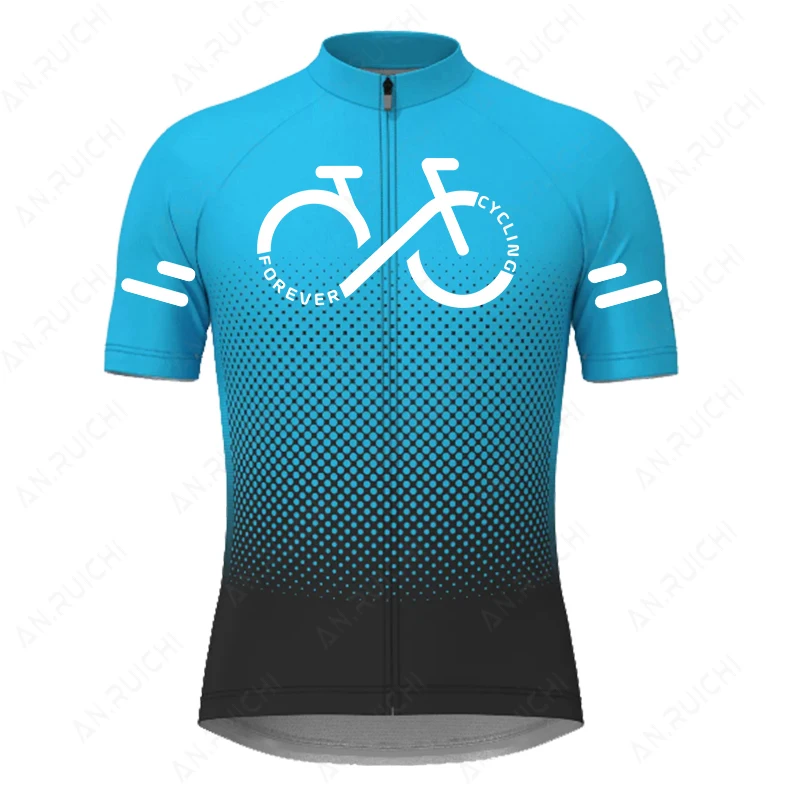 Czerwona koszulka kolarska 2023 letnia nowa odzież rowerowa z krótkim rękawem MTB Bike Uniform Maillot Ropa Ciclismo męskie koszule odzież rowerowa