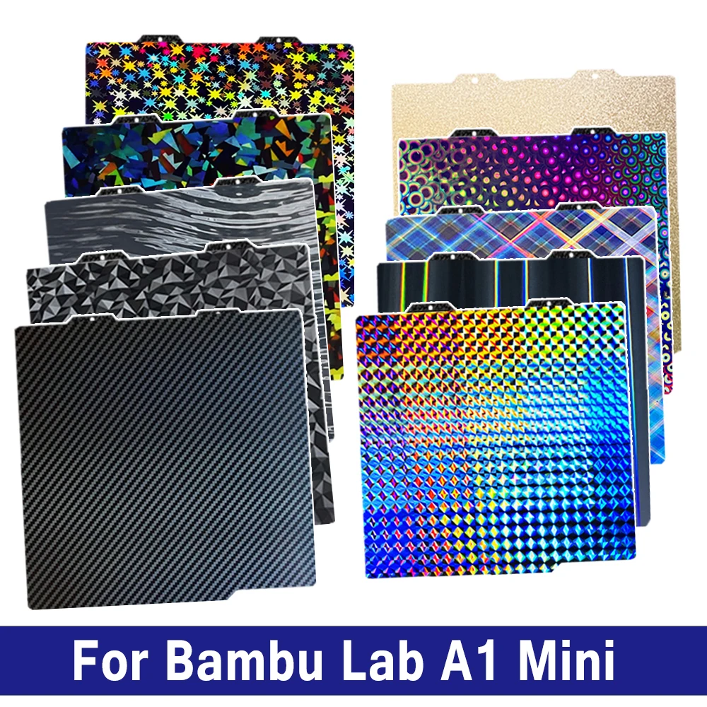 

PEI Plate For Bambu lab A1 Mini 184x184mm Bambulab A1-Mini Build Plate Print Bed Accessories Double Sided Spring Steel Sheet