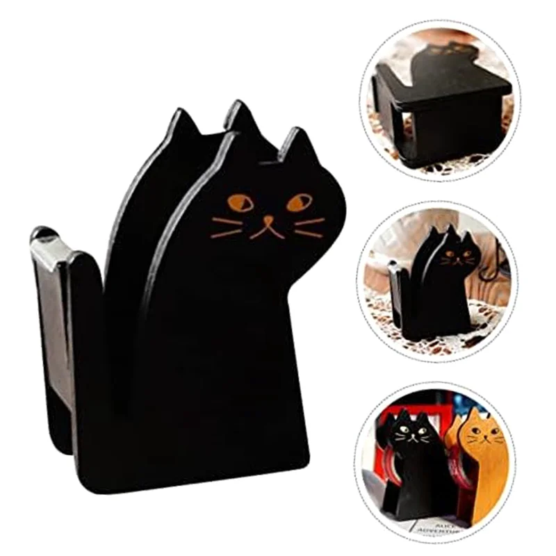 Soporte de cinta para gatos, cinta de embalaje, dispensador de cinta de embalaje, dispensador de cinta de pestañas postizas, dispensador de cinta divertido duradero, 2 uds.