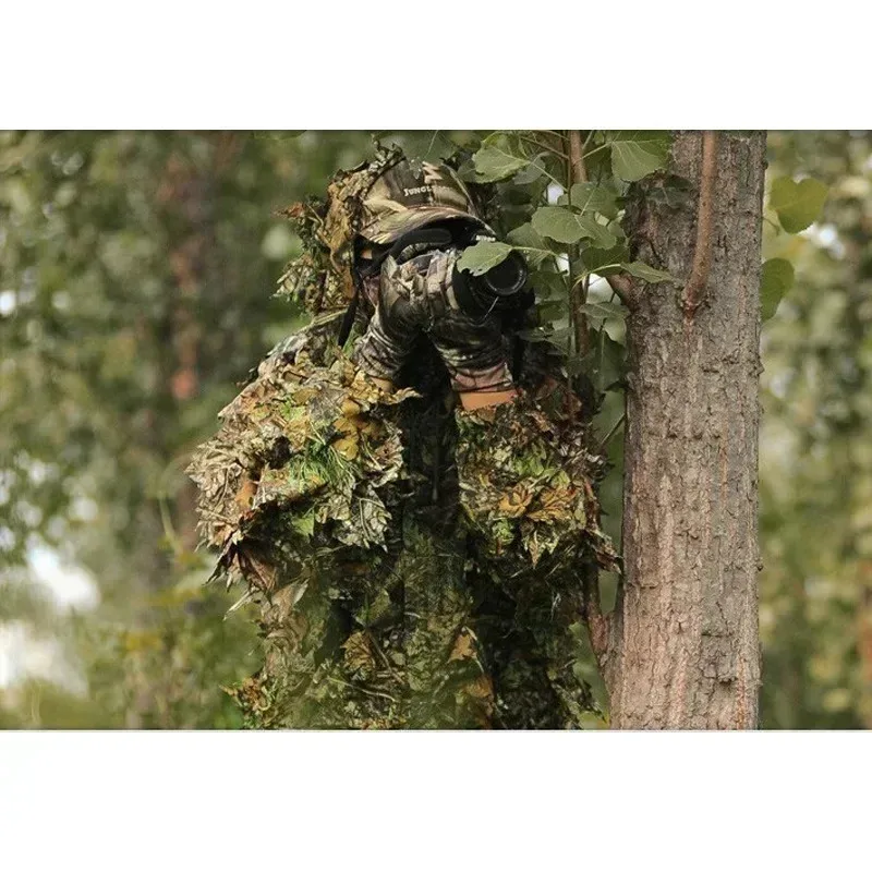Tactical Hunting Clothes 3D Maple Leaf Bionic Ghillie Camouflage Clothing Poncho - view 5