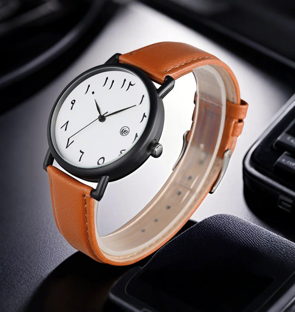 Casual Sport Quartz Wristwatch for Men Luxury Brand Leather Wrist Watch Simple Arabic Numerals Date Mens Watches Reloj De Hombre