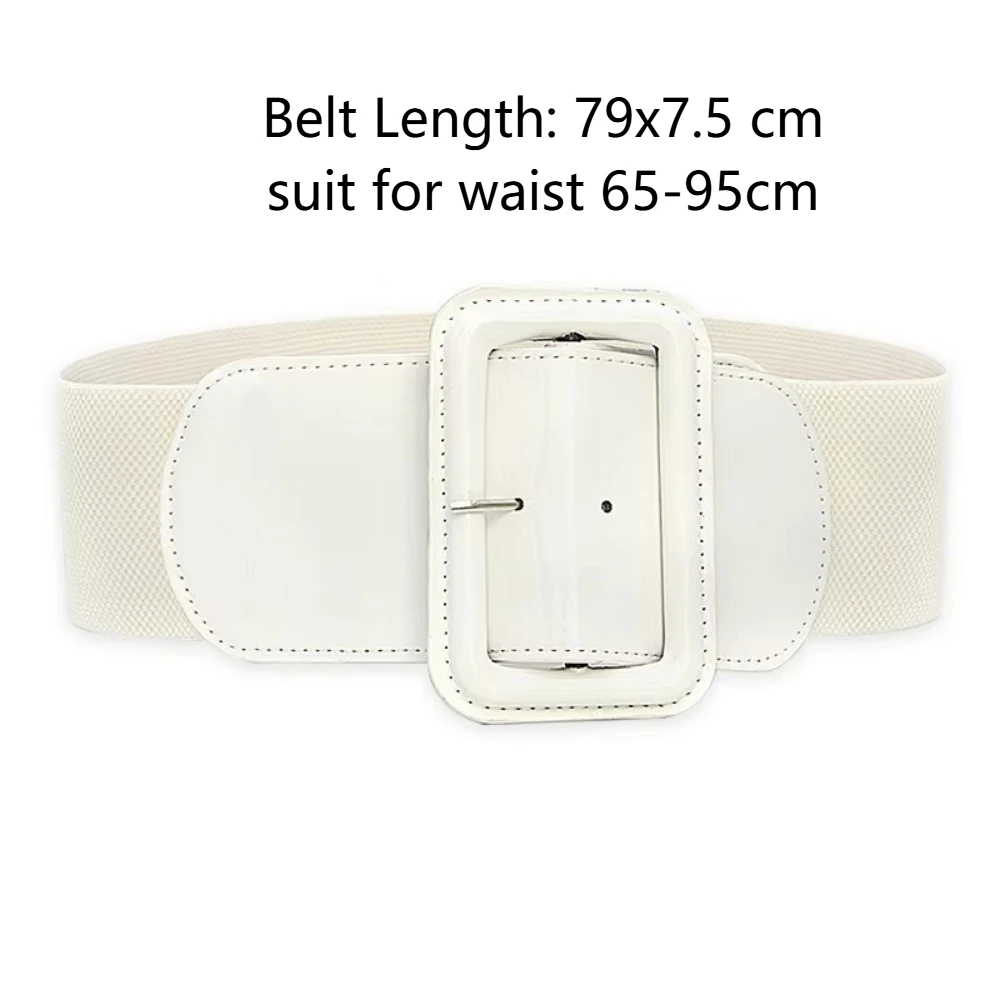 Fashion Plus Size Stretch Cummerbunds Wide Side Leather Corset Belt High Quality Elastic Dress Waistband For Women