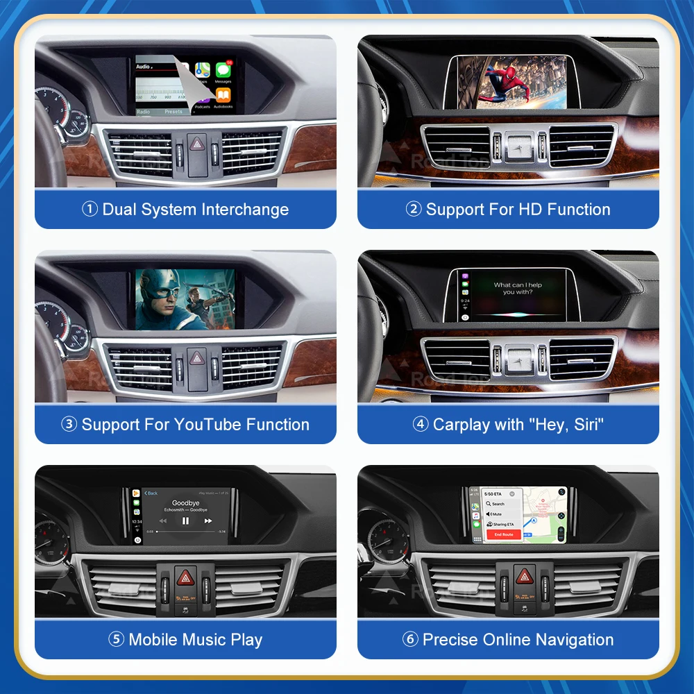 メルセデスベンツEクラス,w212,w213,eクーペ,c207,2012-2016と互換性のある,ワイヤレス,Android,Airplay,ミラーリンク用のCarplayワイヤレスインターフェース