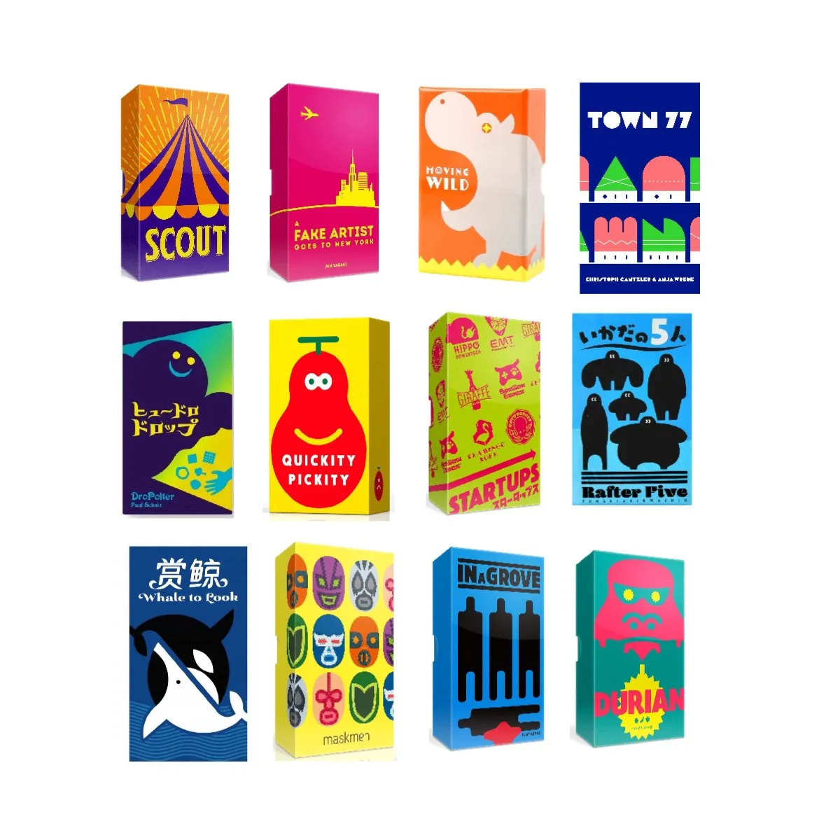 

Strategy Board Game | STARTUPS | SCOUT | Maskemen| Dropolter | IN A Grove | DURIAN |MOON ADVENTURE Best Family Game