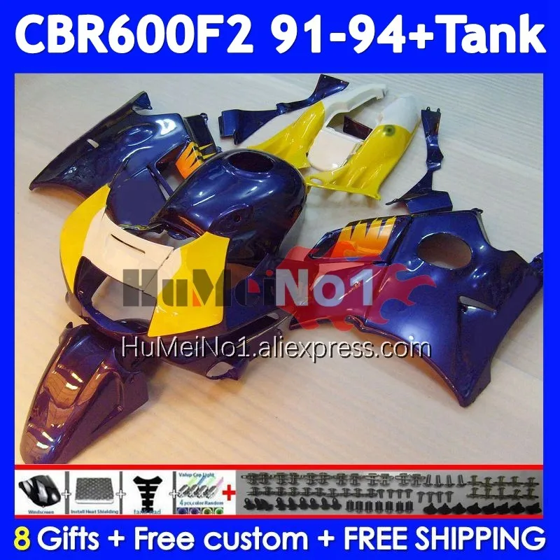 Body+Tank For HONDA CBR 600F2 600 F2 CBR600F2 91 CAMEL blue 92 93 94 37No.83 CBR600FS CBR600 F2 FS 1991 1992 1993 1994 Fairing