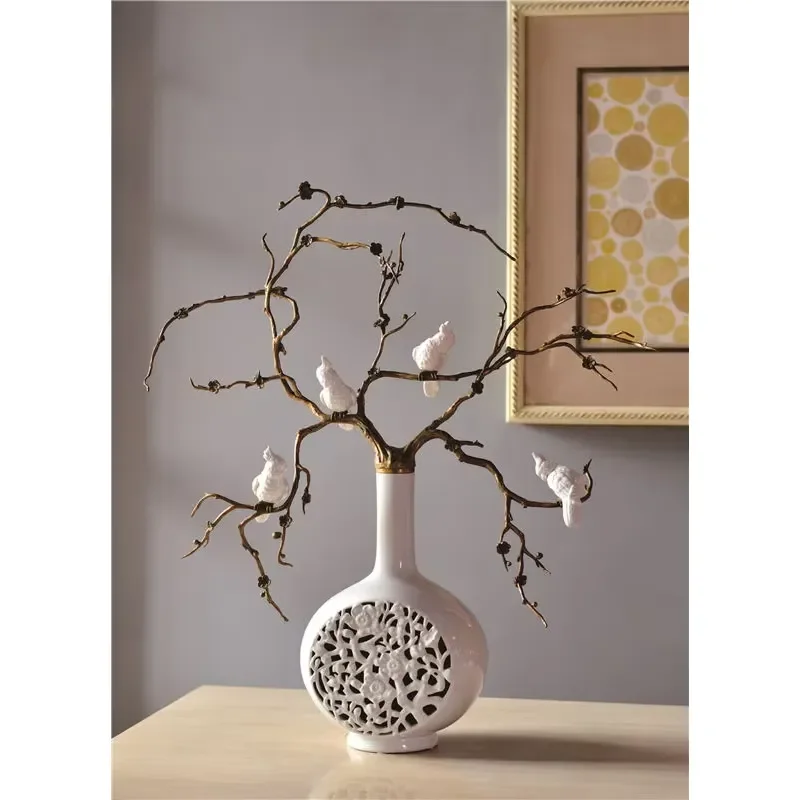 Home Decorations Hotel Restaurant Desktop Decorations Furniture Gifts Ceramic Brass + Ceramic Interior Decorations