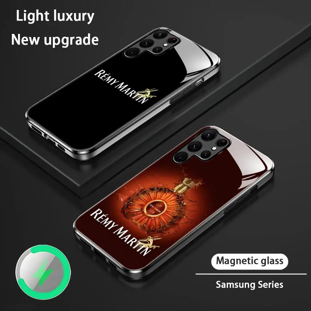 Hot R-Remy Mar-tin XO Brandy Phone Case For Samsung S25 S24 S23 S22 S21 S20 Plus Ultra Note20 Glass Magnetic Case