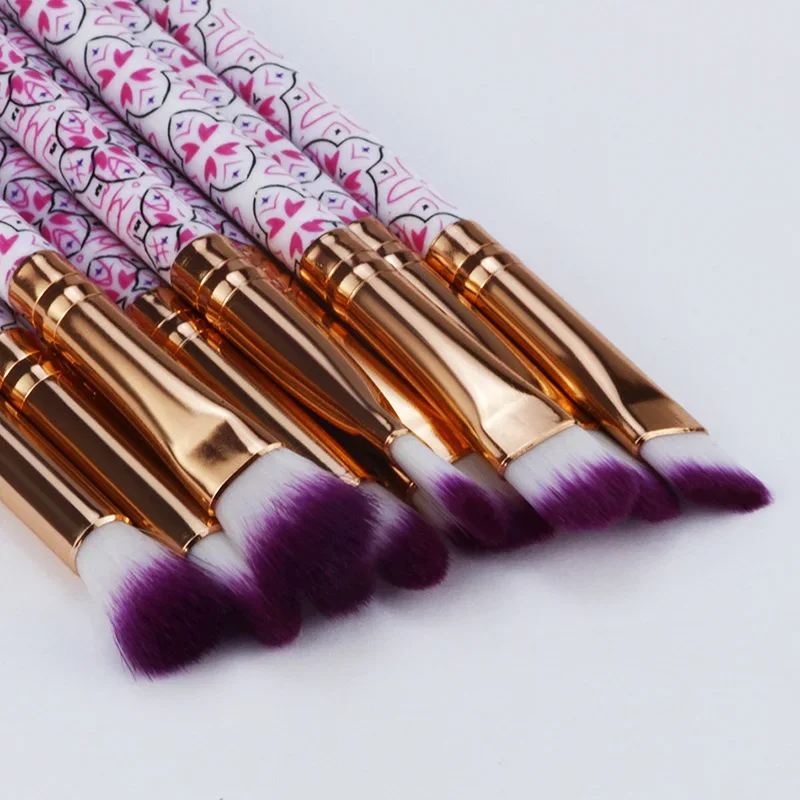 10 stks/set Make-up Kwasten Voor Oogschaduw Foundation Poeder Eyeline Multi-color Optioneel Cosmetische Schoonheidstools