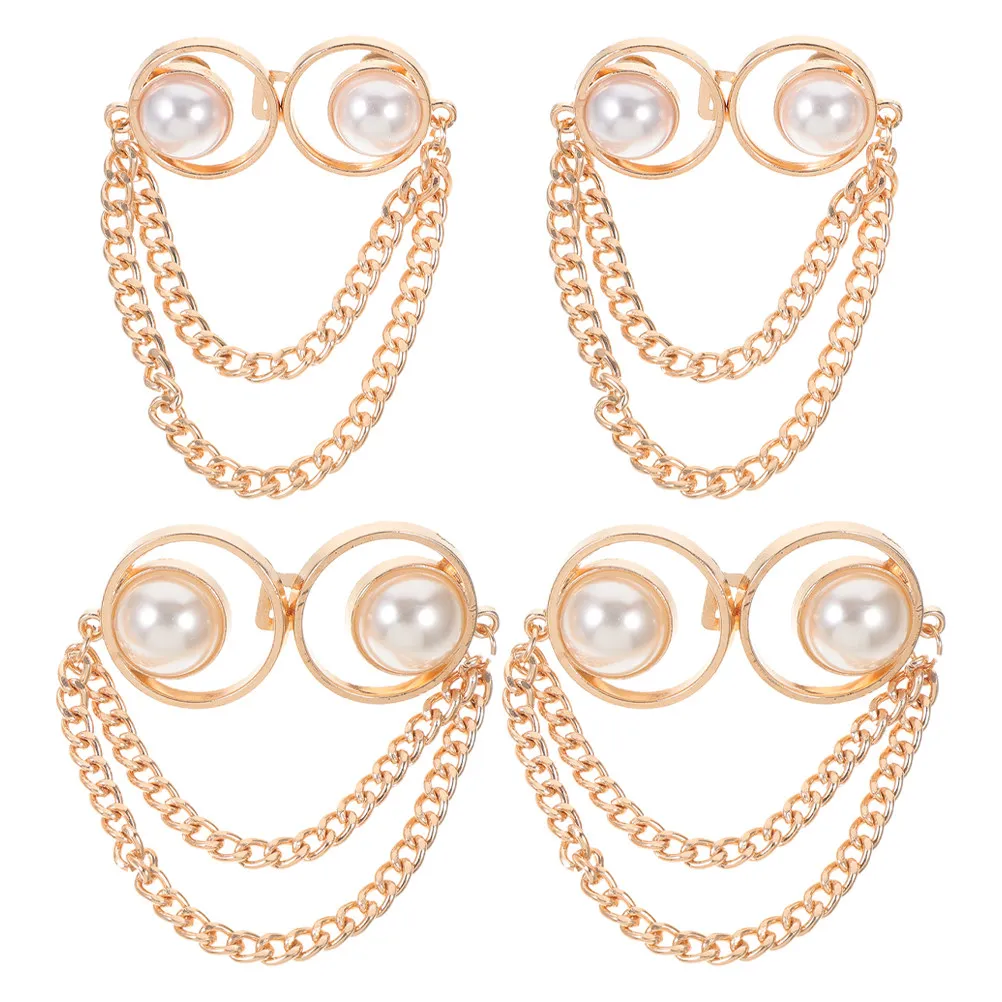 

4Pcs Jean Button Waist Tightener Sturdy Metal Pants Clip Zinc Alloy Scratch Resistant Chic Look Fits Most Outfits Adjuster