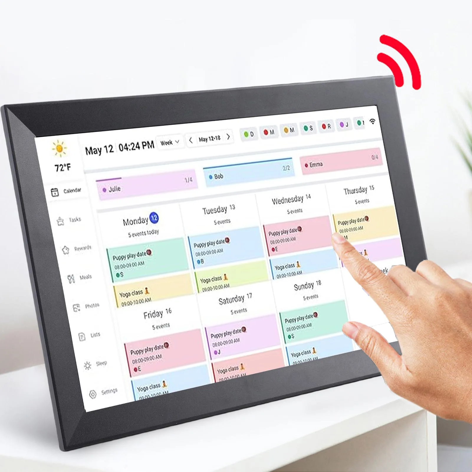 

Умный цифровой календарь с сенсорным экраном 15,6 дюйма, Wi-Fi, HD 1080P, интерактивный дисплей, настенный планировщик, цифровой календарь с приложением и памятью 32 ГБ