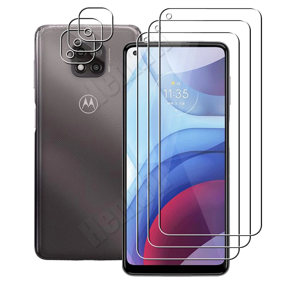 For Motorola Moto G Power (2021) (3pcs) Camera Lens Protector & (3pcs) Tempered Glass Screen Protector