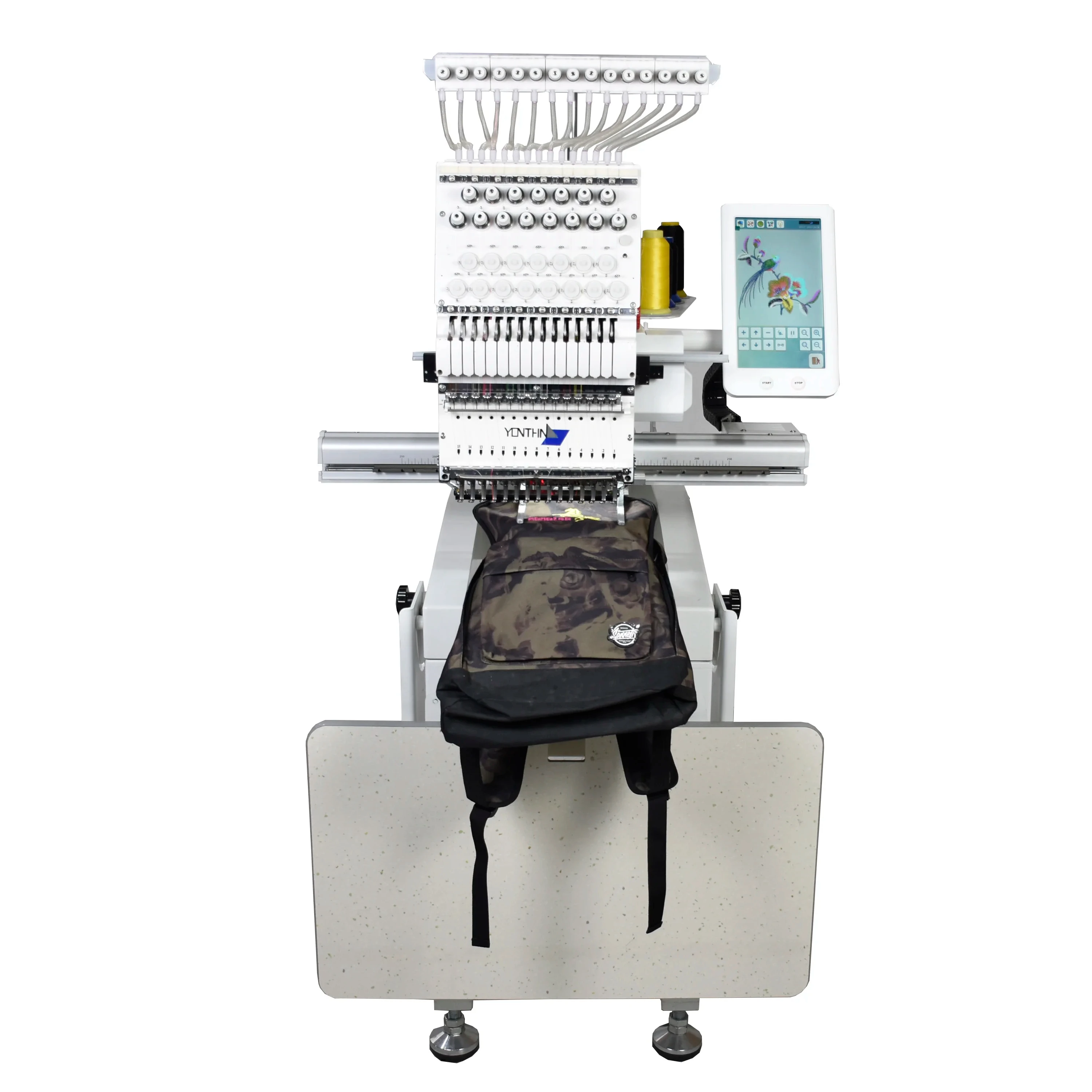 15 Color One Head Embroidery Machine TC-7S Home Small Automatic Embroider Machine With DaHao Electric Control