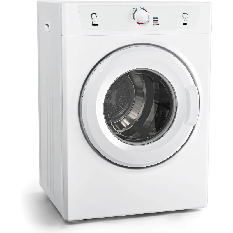 

Dryer, 3.5 Cu. Ft. 1500W Clothes Dryer, Stainless Steel Tumble Dryer with Exhaust Hose for Home, Apartment, Dorm, White