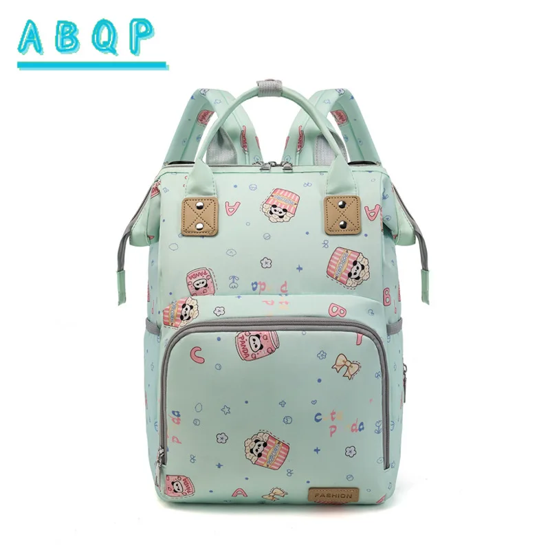 Diaper Bag Backpack Cartoon Cute Baby Diaper Backpack Large Capacity Multifunctional Lightweight Baby Products Storage Bag