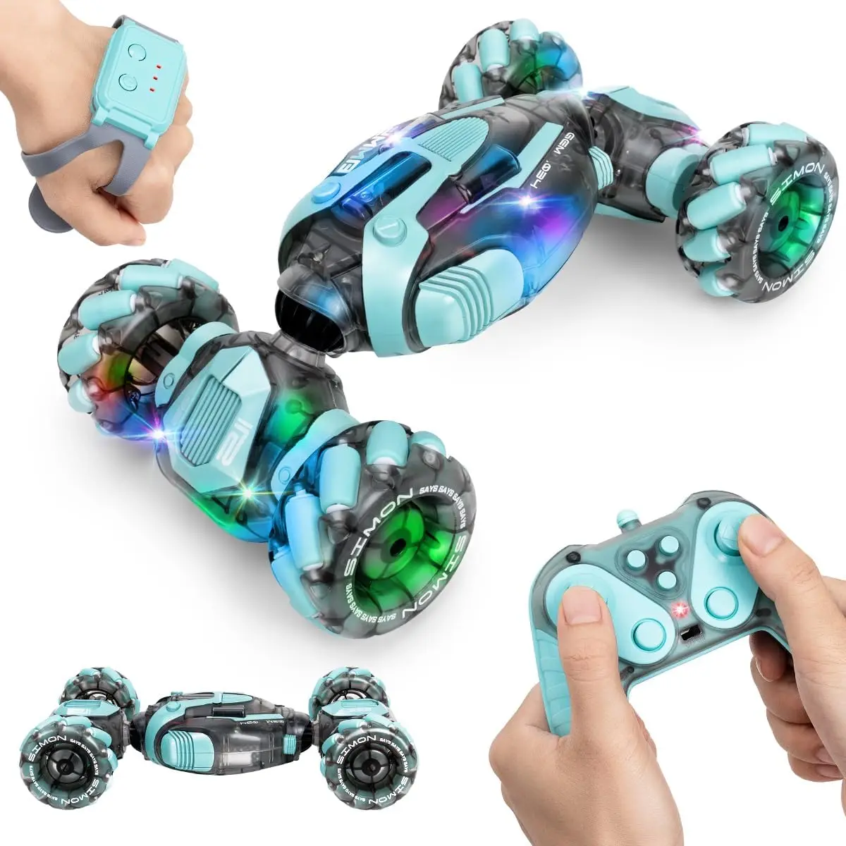 

Gesture Sensing RC Stunt Car - Best Gifts for Boys 6-12 Year Old 360° Rotating 4WD Remote Control