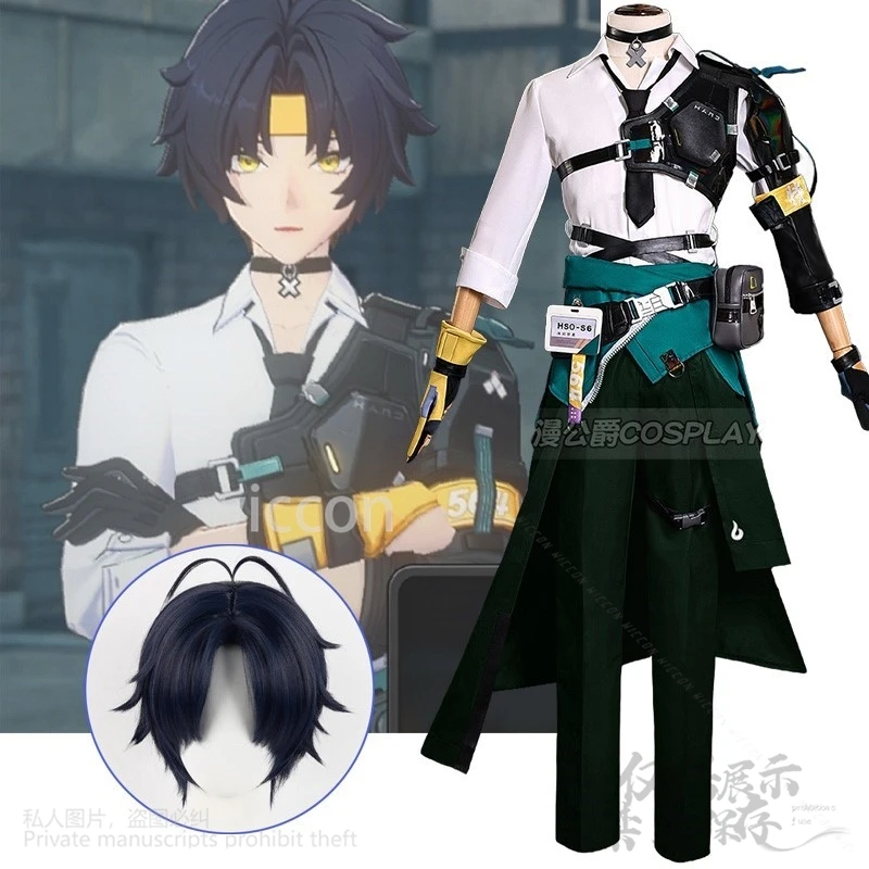 Harumasa Cosplay Game Zenless Zone Zero Cosplay Uniform Headband Choker Props Wigs Halloween Christmas Party For Women Men Cos