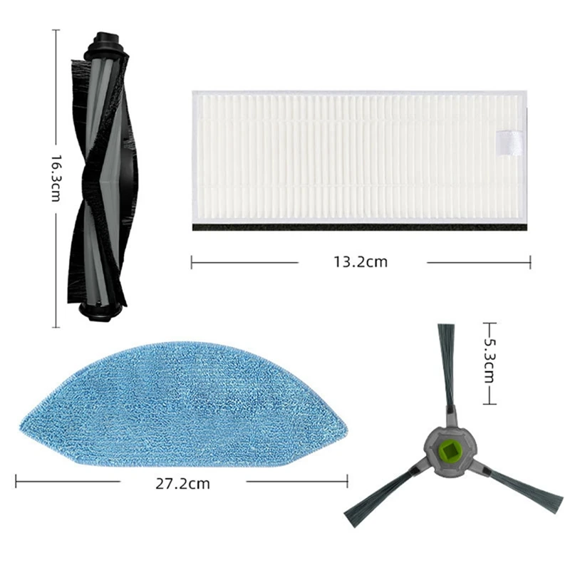 Accesorios de limpieza, Kit de repuestos para el hogar, repuesto para Robot aspirador Ecovacs Deebot U2/Dgn22