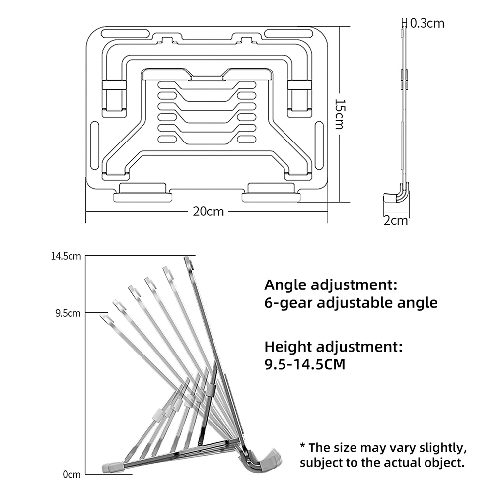 휴대폰 태블릿 스탠드, 조절 가능, 미끄럼 방지, 할로우 아웃 데스크탑 노트북 거치대, 휴대용 접이식 스탠드, 맥북용 냉각 스탠드 지지대