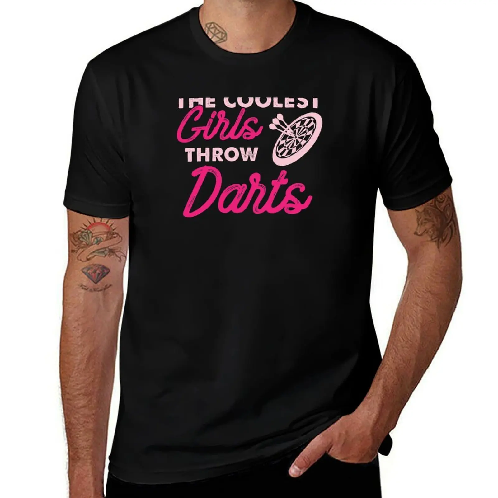 

The Coolest Girls Throw Darts Bullseye T-Shirt t shirt custom print t shirts for man cotton soft T-Shirt