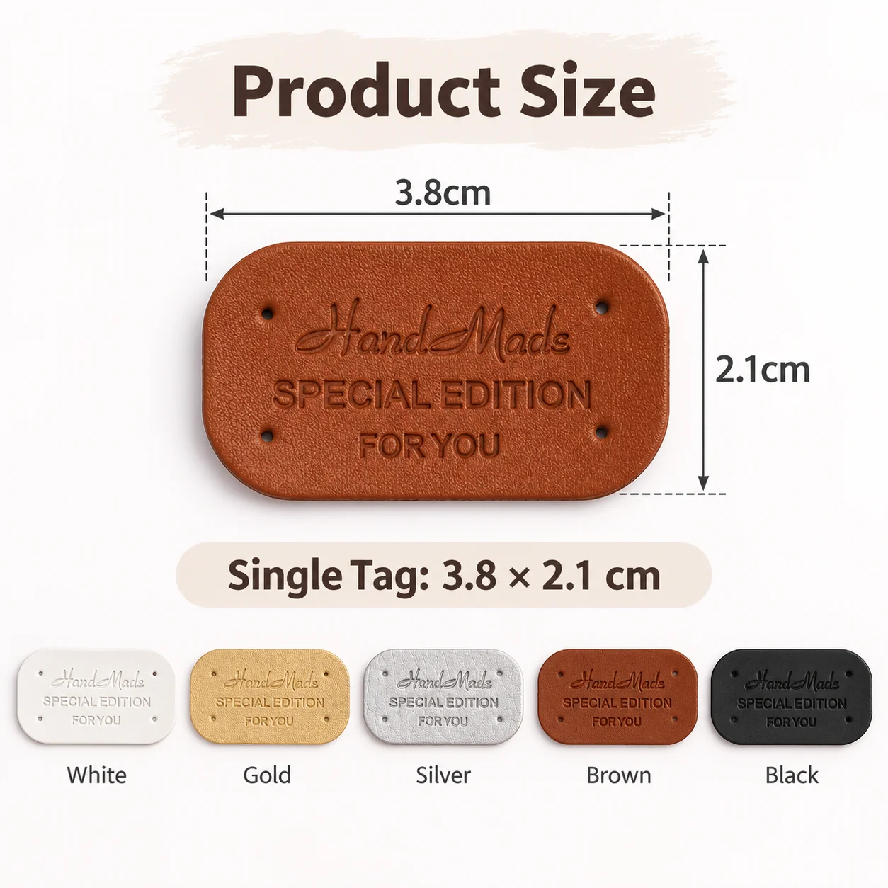 20pcs Handmade Leather Clothing Labels DIY Sewing Craft For Handmade Garment Bags Shoes Decoration Materials Supplies