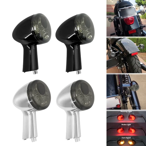 2 indicadores de señales de giro traseras para motocicleta, luces de freno LED para Harley Sportster 883 Iron XL1200 48 Roadster Super Low 1992-2022
