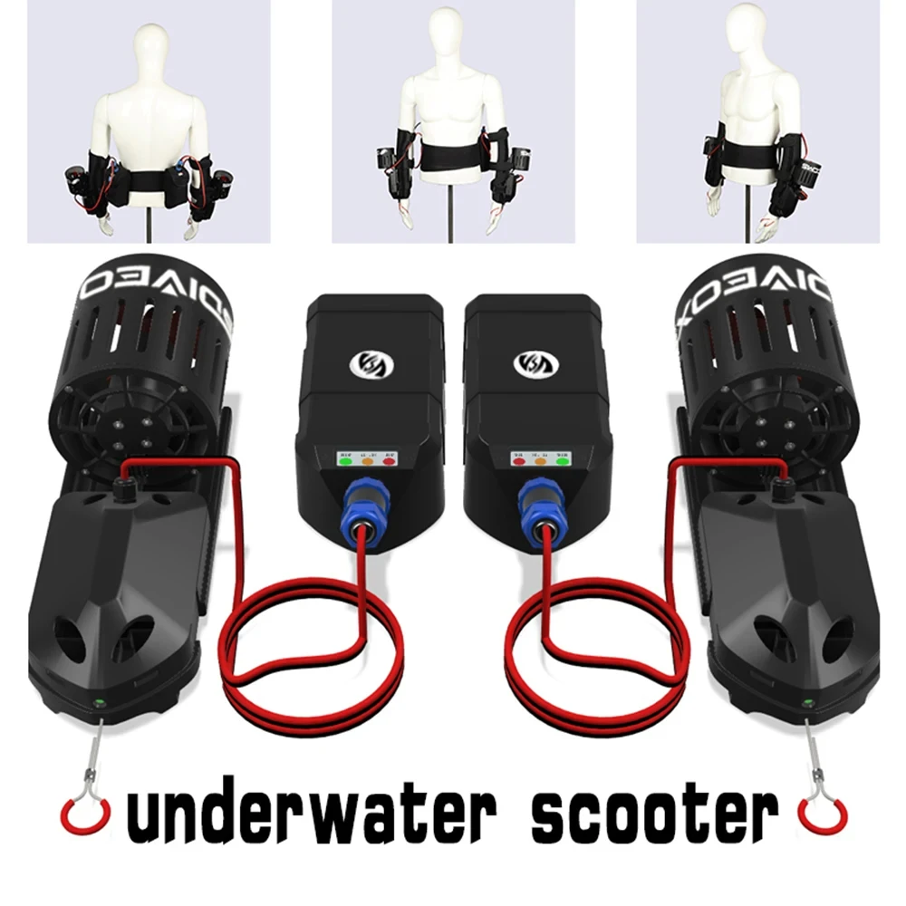 Updated 1Pair 118WH Arm Underwater Scooter Diving Equipment Sea Swimming And Snorkeling Propulsion Booster