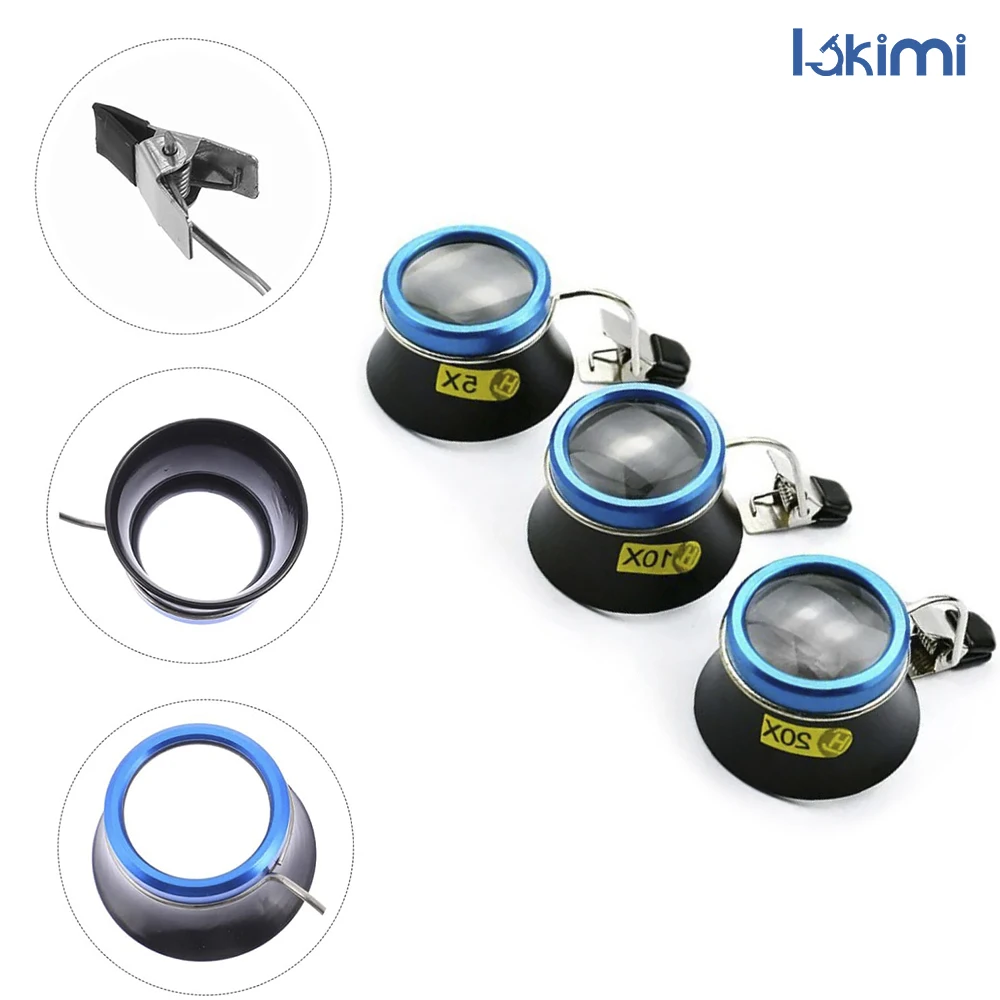 

Clip-On Eyeglass Magnifier Watch Repair Loupe Portable Magnifying Glass for Jewelry Maintenance & Precision Work LA-AA68