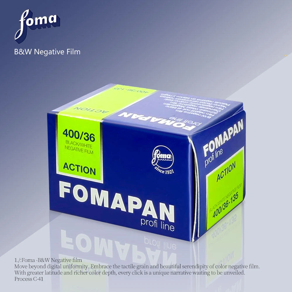 Original Fomapan 400 Classic Schwarz-Weiß-Negativ 135 35mm Film 36 Aufnahmen pro Rolle