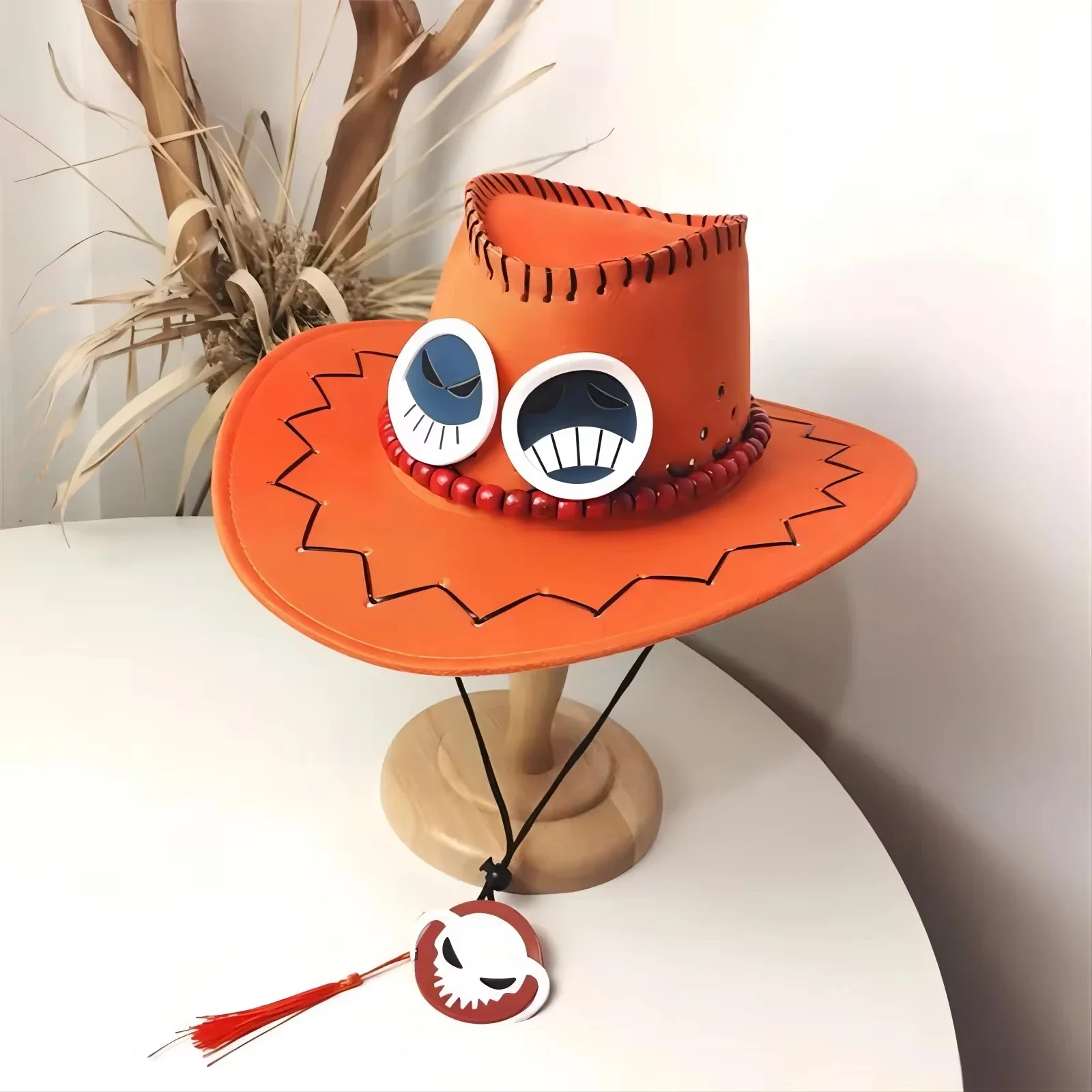 Portgas D Ace أنيمي تأثيري القبعات قبعة رعاة البقر الكبار هدية الكريسماس Portgas D Ace قرد لوفي توني المروحية ترافالغار القانون قبعة