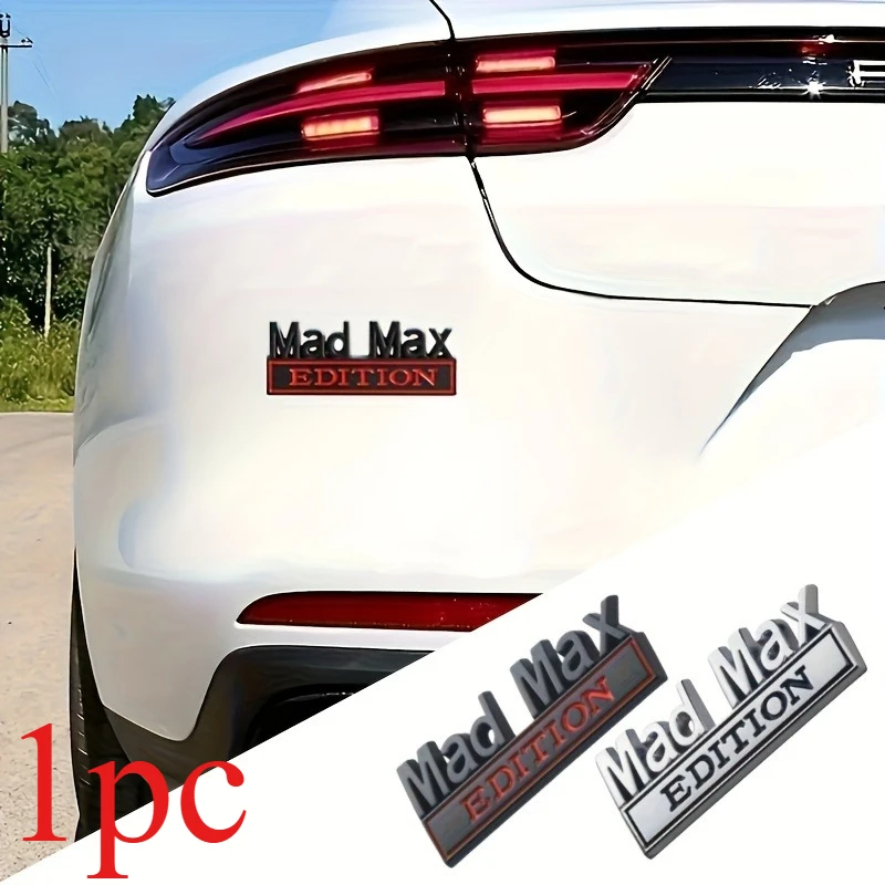 1PC Universal Mad Max Edition Emblem - Metal Car, Motorcycle, Bike Badge Sticker Decal - Durable and Stylish Vehicle Accessory