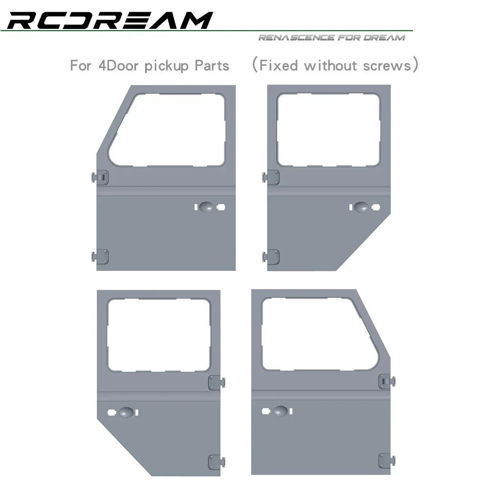 Drzwi/szyba okienna RCDream dla RD110 4 drzwi Pickup części zamienne # D1BU4 D1BU5 D1BU6 D1BU7