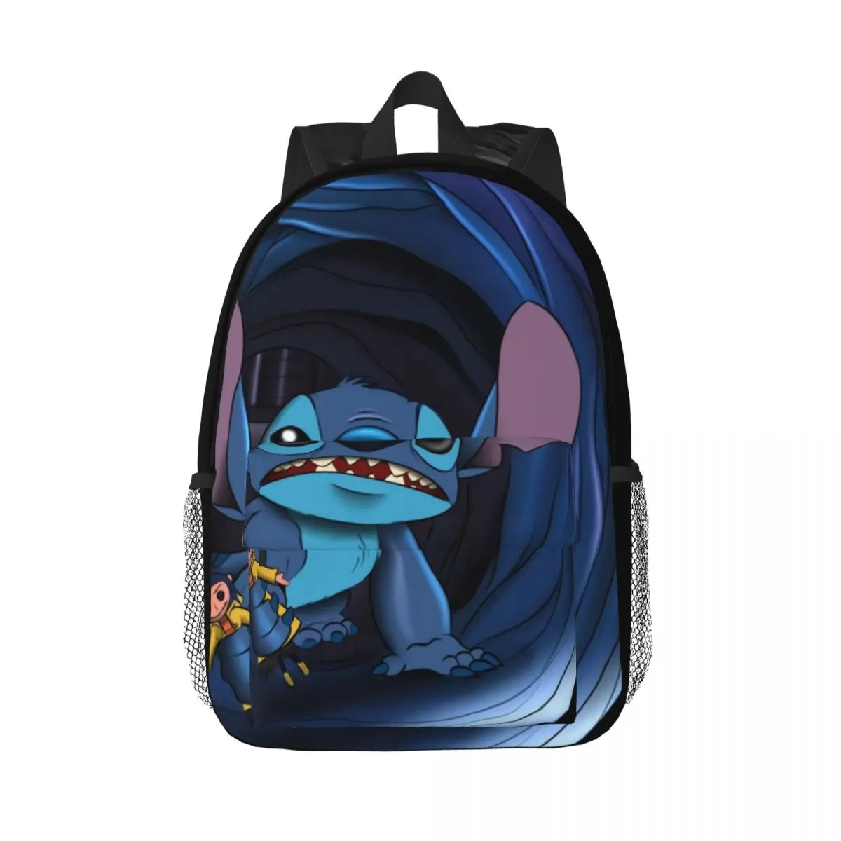 Mochila escolar casual leve impressa Disney Stitch para escola, ao ar livre, compras, escritório 15 polegadas