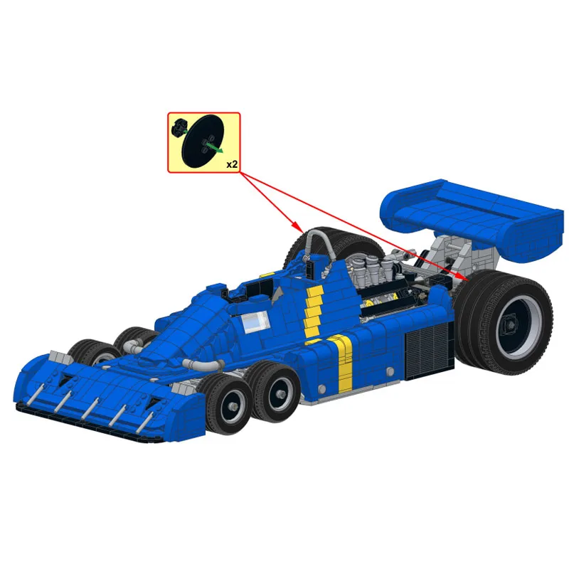 

MOC-158318 Classic 90s Formula Tyrrell P34 Racing Car Building Blocks Model2101Parts Boys Kids Birthday Building Blocks Toy Gift