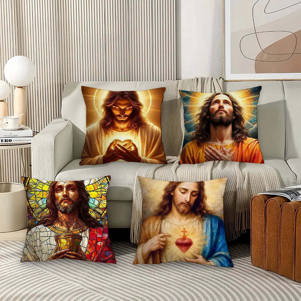 

God of faith JesuS Pillow Case Office Cushions Suitable For Sofa Car Bedroom Decorative Cushion Cover
