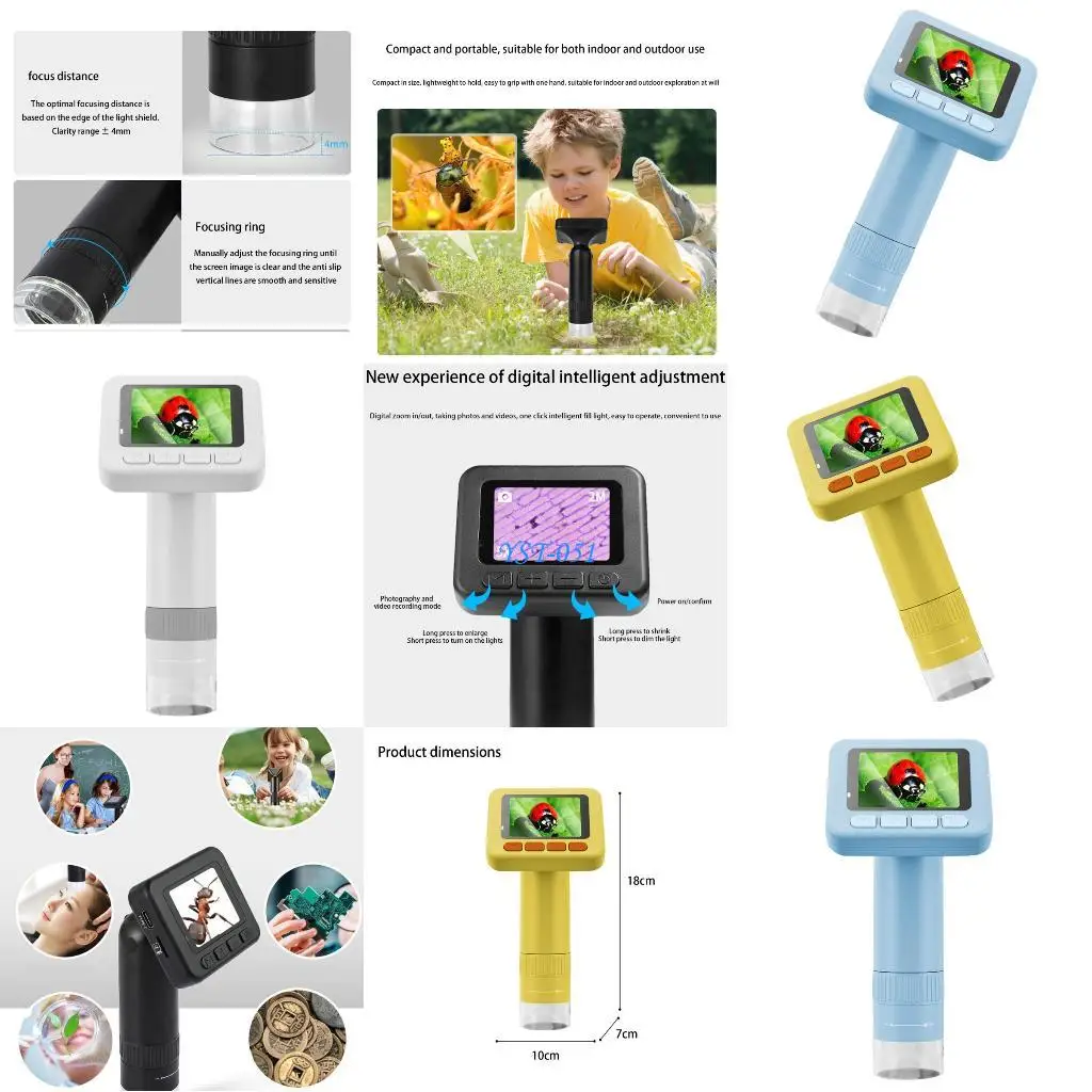 

E15A 720P Picturing Handheld Instrument For Detailed Observation Constructed In Rechargeable Electricity Source